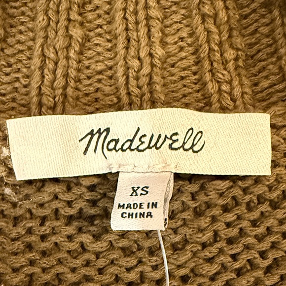 NWT Madewell Olive Ruffle Cardigan - 100% cotton - size XS - Picture 2 of 5